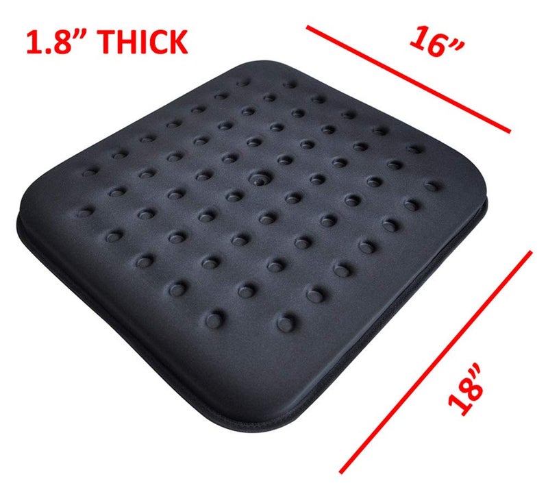 Tektrum Thick Orthopedic Cool Gel Seat Cushion with Cooling Vents for Wheelchair, Office, Home, Carâ€“Support for Low Back, Tailbone, Hip, Prevents Sweaty Bottom, Promotes Healthy Posture (GS1201-BLK) - Image 5